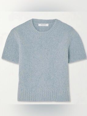 FRAME Fitted Sweater-Tee in Chambray Blue